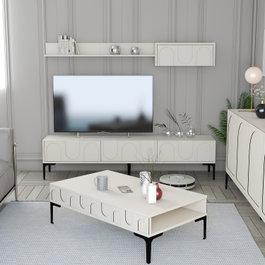 Hanah Home Lyon 3 - Crema y Negro